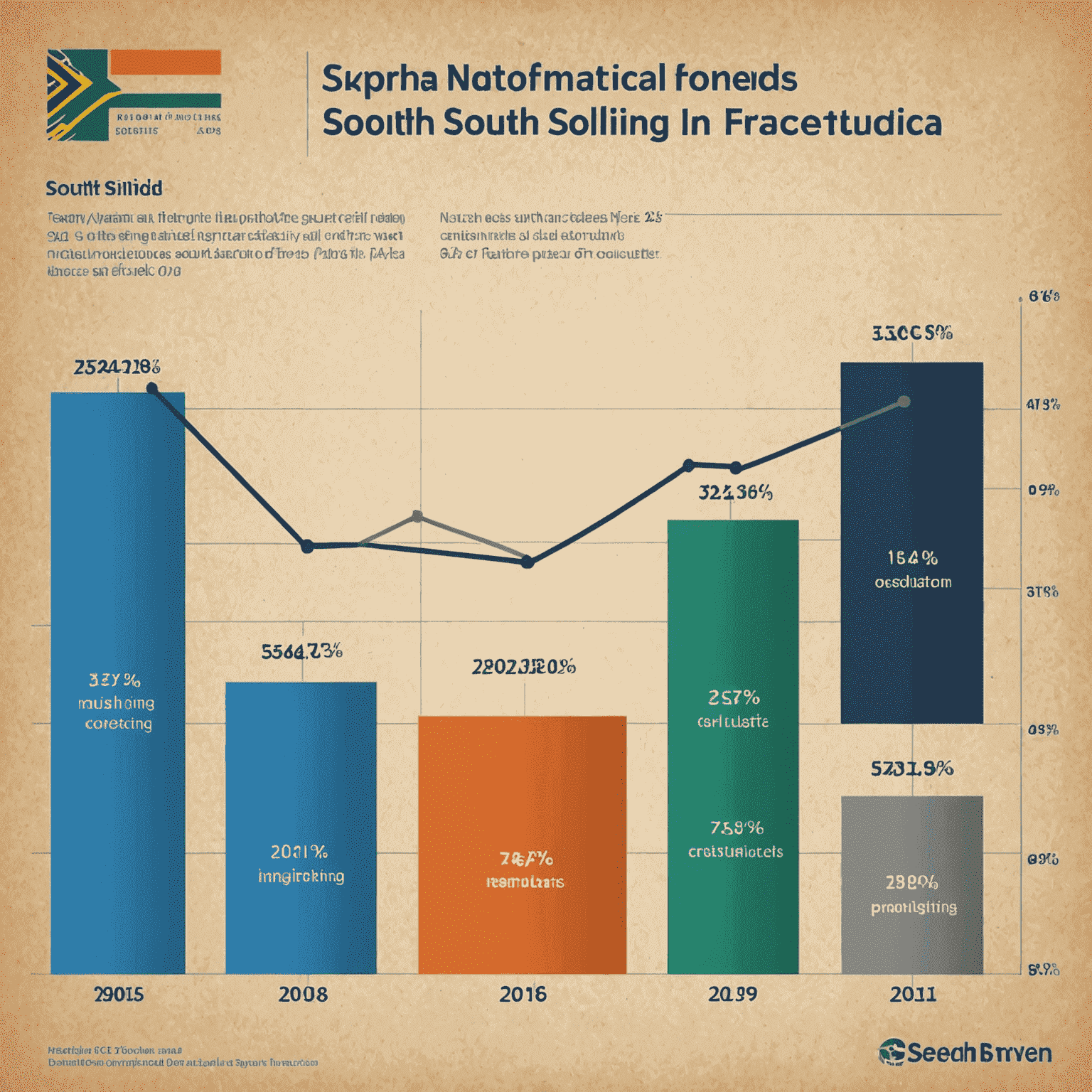 A graph showing upward trends, representing the emerging trends shaping the future of consulting in South Africa.